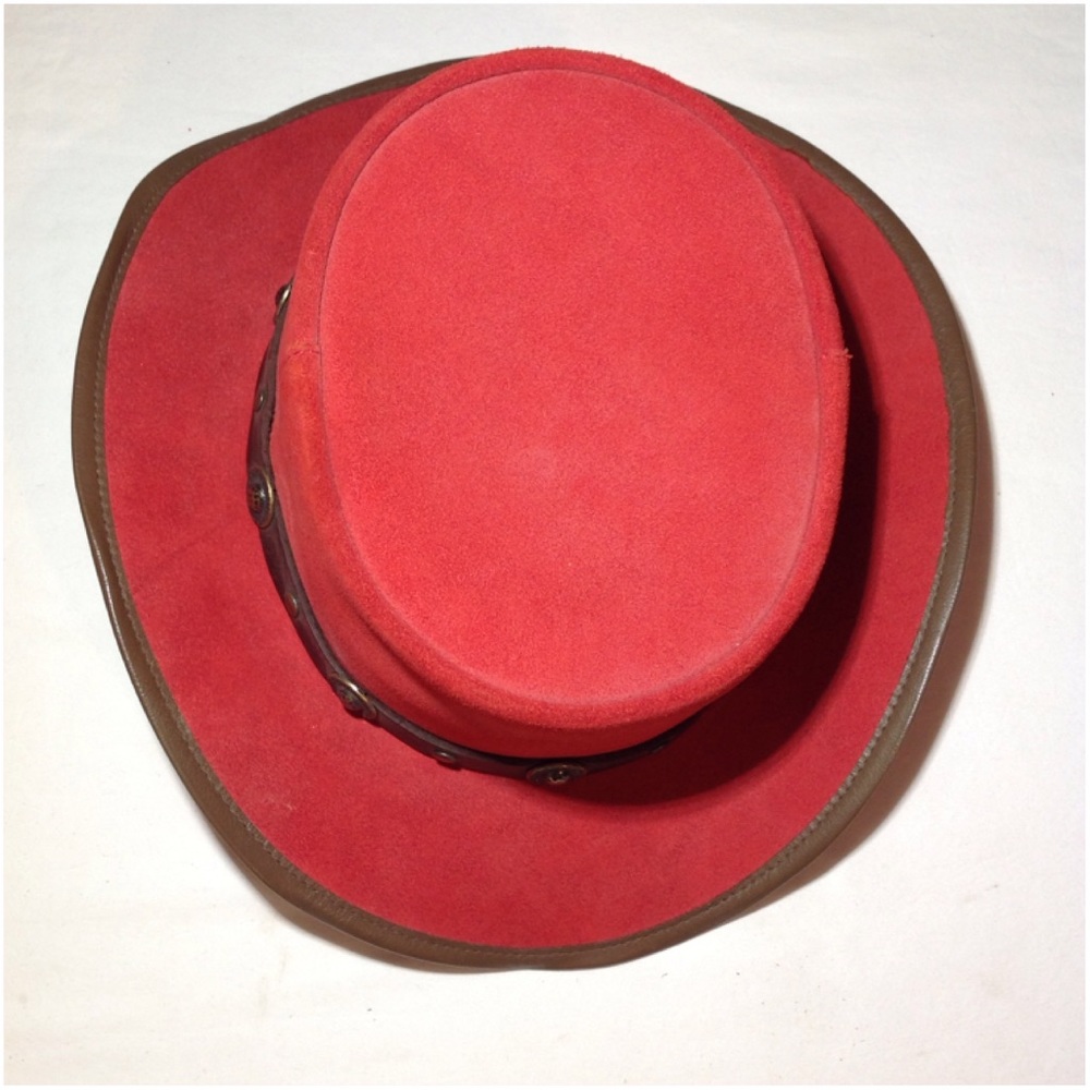 Vtg Sz L Winfield Cover Co Leather Hat